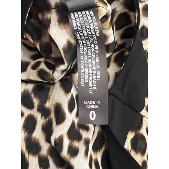 Torrid Leopard Print Sheer Chiffon Kimono Cover Up 0X Summer Beach Pool - Picture 3 of 6